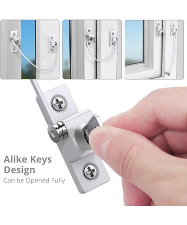 Window Restrictor HOMGEN Professional 8pcs Window Restrictor Locks Baby Security Window Locks for Child Baby Safety Window Restrictor Locks with Screws Keys Perfect for The Children Safety Style-A - Buy Online on GoSupps.com