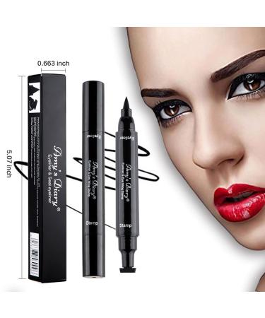 AMY'S DIARY Winged Eyeliner Stamp - 2 Pens, Cat Eye Stencil, Waterproof & Smudge-proof - Buy Online on GoSupps.com