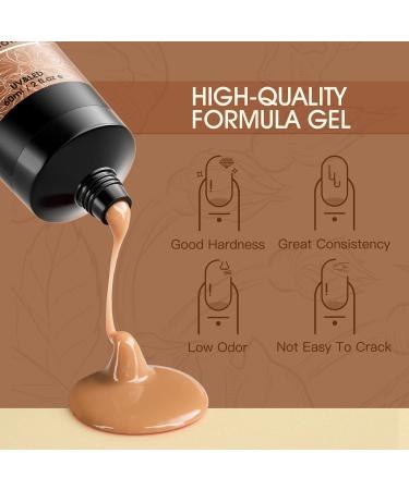 Buy Rosalind Brown Poly Nail Gel 60ml - UV/LED Acrylic Gel for Nail Extensions & Repairs | Light Brown Manicure Solution - Buy Online on GoSupps.com