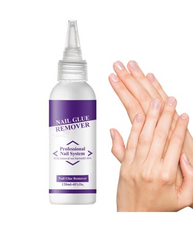 Zibeem Zibeem Nail Glue Remover 120ml Squeeze Gel Nail Glue Remover | Daily Care Cleaning Supplies for Women: Vacation Travel Office Party Salon