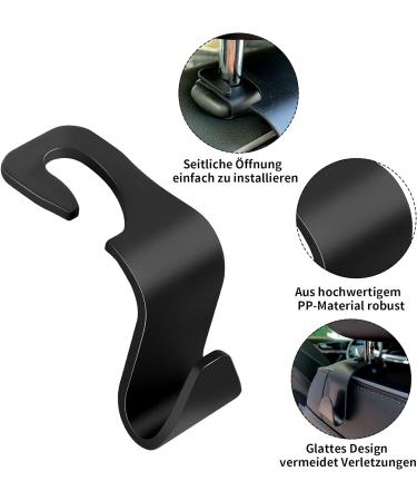 Buy Tao Pipe 4-Piece Car Storage Hooks - Rear Seat Headrest Organizer for Bags & Clothes - Buy Online on GoSupps.com