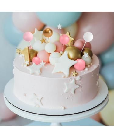 Astaron 32-Piece Tortendeko Balls Cake Toppers - Mini Balloons for Weddings Baby Showers & Birthdays (Rose Gold & Pink) - Buy Online on GoSupps.com