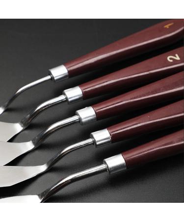 5-Piece Stainless Steel Palette Knife Set for Oil, Acrylic, and Canvas Painting by Lightwish - Buy Online on GoSupps.com