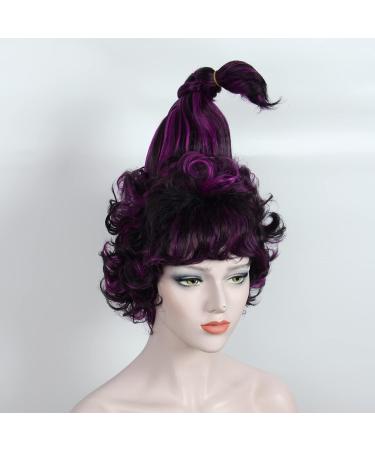 Linfairy Natural Black Purple Witch Cosplay Wig - Halloween Costume Accessory for Women | International Shipping - Buy Online on GoSupps.com