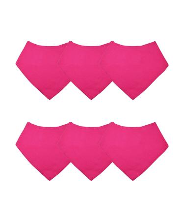 Royal Icon Baby Bandana Bibs - Stylish and Functional Baby Dribble Bibs 0-6 months - Soft and Absorbent Baby bibs 0-6 months - Perfect for Newborn Boys and Girls Bibs Set of 3/6 /12Pc 6 x Fuchsia