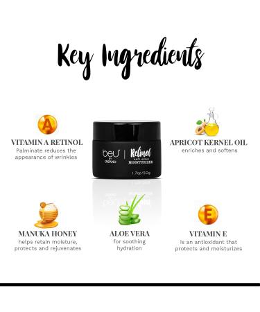 Retinol Anti-Aging Moisturizer 1.7 fl oz | Face Moisturizer with Manuka Honey Apricot Kernel Oil & Vitamin E - Best Anti-Aging Cream - Buy Online on GoSupps.com