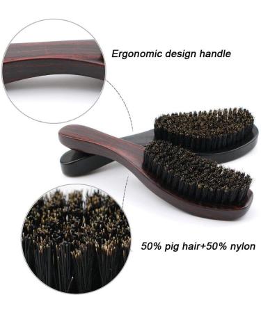 Buy Hrippy Beard Brush - Wild Boar Bristle Hair Brush & Professional Facial Shaving Tool for Men | Mustache-Cleaning Hairdressing Salon Tool - Buy Online on GoSupps.com