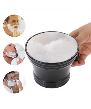 Premium Black Shaving Soap Peel & Mug Set | Plastic Shaving Bowl with Handle for Perfect Foam | Ideal for Smooth Shaving - Buy Online on GoSupps.com