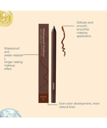 Eyeliner waterproof 24h eyeliner prune double embout longue tenue lisse hautement pigment facile appliquer id al pour un usage quotidien Brown - Buy Online on GoSupps.com