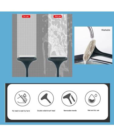 2 in 1 Mesh Cleaner Brush 2 in 1 mesh cleaning brush with Handle 2024 New Window Screen Cleaner Window Screen Cleaner Brush Double Sided Wet & Dry Dual Purpose (Blue) - Buy Online on GoSupps.com