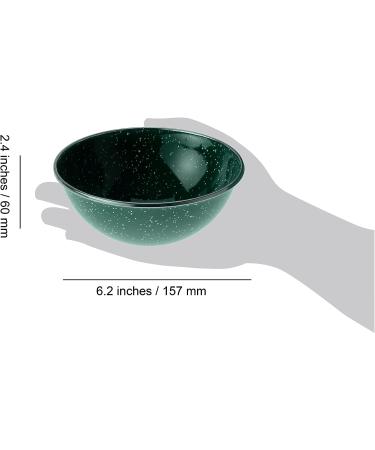 GSI Outdoors 25214 Enamelware Mixing or Cereal Bowl 6.2 Inch - Green | Durable Camping Bowl - Buy Online on GoSupps.com