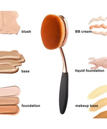 Yoseng Oval Foundation Brush - Large Toothbrush Makeup Brush for Fast & Flawless Application of Liquid, Cream & Powder Foundation - Buy Online on GoSupps.com