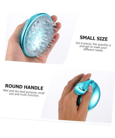 Beavorty 8 STK Silicone Massage Comb & Bathing Scrubber - Head Massage Shampoo Brush for Scalp Care & Hair Washing - Buy Online on GoSupps.com