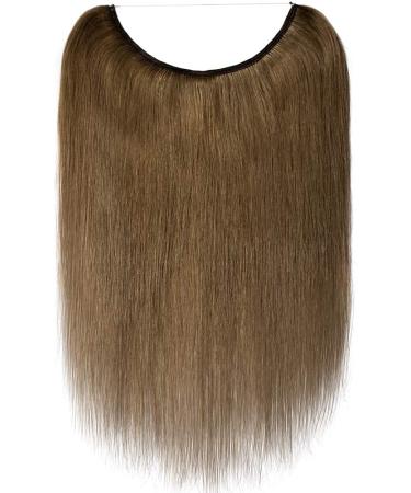 S-Noilite Extensions Real hair hair extension 1 Tresse hair part with wire smooth hair seal thin 50cm (20 ")-70g light brown #6 50 cm (70 g) light brown #6