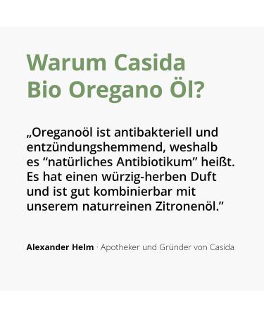 Buy Casida Organic Oregano Oil - 10 ml | Natural Food Quality for Aromatherapy & Diffusers | Premium Essential Oil - Buy Online on GoSupps.com