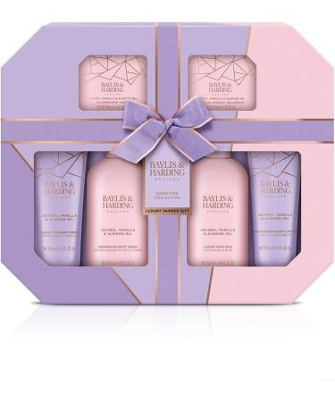 Baylis & Harding Jojoba Vanilla & Almond Oil Bath Gift Set - Vegan Friendly - Buy Online on GoSupps.com