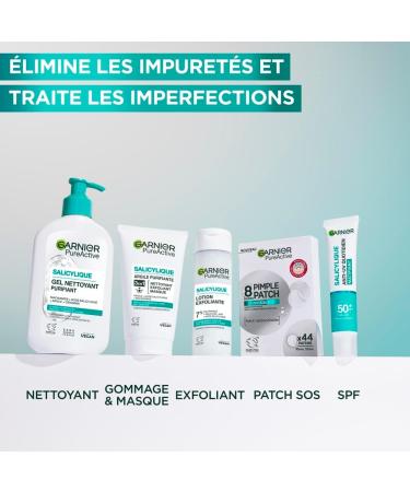 GARNIER Pure Active - Soin Exfoliant Visage - R duit Les Marques D'acn & Les Pores - Niacinamide AHA & Acide Salicylique - Formule Liquide L g re - Vegan & Cruelty Free - Unisexe - 120 ml - Buy Online on GoSupps.com