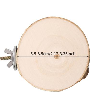 ALTcompluser 4 Pack Bird Perch Stand Platform Toy Parrots Cage Toys Round Wooden Springboard for Budgie Cockatiels Finches Small Parakeets Bird Toys - Buy Online on GoSupps.com