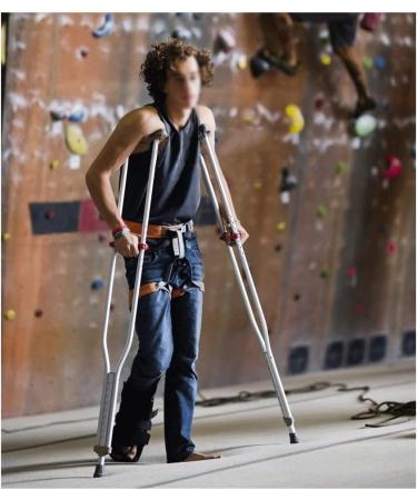 Forearm Crutches with Spring Shock Absorber Canes Aluminum Folding Underarm Crutches Adjustable for Men Women Or Teens Independence - Buy Online on GoSupps.com
