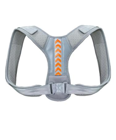 Back Posture Corrector Belt Adjustable Shoulder Neck Spine for Column Posture Correction for Women Men Straightener A - Gray Orange M
