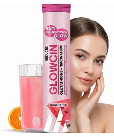 Glutathione Tablets for Glowing Skin | 15 Effervescent Tablets with 572mg L-Glutathione & Vitamin C | Sugar-Free Antioxidant & Skin Glow Supplement for Clear Skin | Orange - Buy Online on GoSupps.com