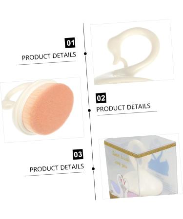 FRCOLOR Makeup Brush Makeup Foundation Brush Liquid Makeup Makeupbrush Flat Top Foundation Brush Liquid Foundation Brush Makeup Utensils Do Not Eat Powder White Artificial Fiber 9X6.5X4.5CM White - Buy Online on GoSupps.com