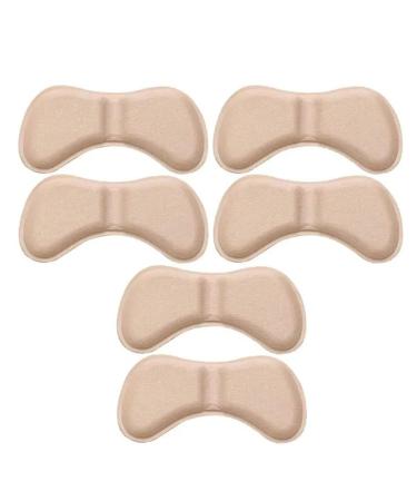 6Pairs Heel Insoles Patch Pain Relief Cushion Pads Feet Care Heel Adhesive Back Sticker Shoes Insert Insole (Color : 3Pairs A2 Beige)