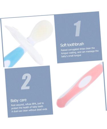 Buy Gatuida Silicone Toothbrushes for Kids - 2 Sets of Baby Bite Toys & Cleaning Brushes - Pink - Buy Online on GoSupps.com