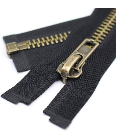 YaHoGa 8 25 Inch Antique Brass Separating Jacket Zipper - Heavy Duty Metal Zipper for Jackets, Coats, Crafts - 25 Anti-Brass - Buy Online on GoSupps.com