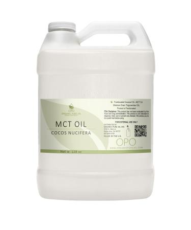 Fractionated Coconut Oil - Pure, Medium Chain Triglycerides, Undiluted, Non-GMO, from Coconut Fruit not Palm, Bulk 128 oz / 1 Gallon - C8 C10, Natural, MCT, Carrier for Skin, Hair, Nails, Body