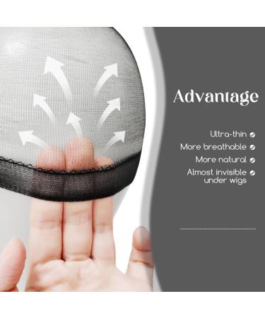 Dreamlover HD Wig Caps - 12 Transparent Black Hair Nets for Women | Premium Wig Accessories - Buy Online on GoSupps.com