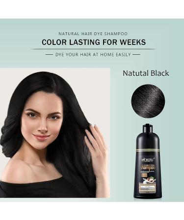 Instant Black Hair Shampoo - Herbal Dye 3-in-1 for Women & Men 16.90 Fl Oz - Long-Lasting Easy-To-Use Black Shampoo - Buy Online on GoSupps.com