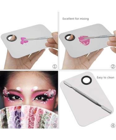 Professional Makeup Palette for Women - Stainless Steel - 15.2 x 10.2 cm - Includes Spatula - Perfect for Makeup Artists - Buy Online on GoSupps.com