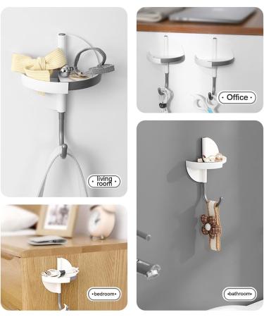 EACTEL Adhesive Wall Hooks 270 Rotatable Wall Hooks Towel Sticky Hook Holder Multifunctional Stick On Hanger Hooks No-Drill Hook for Kitchen and Bathroom 1 Pack - Buy Online on GoSupps.com