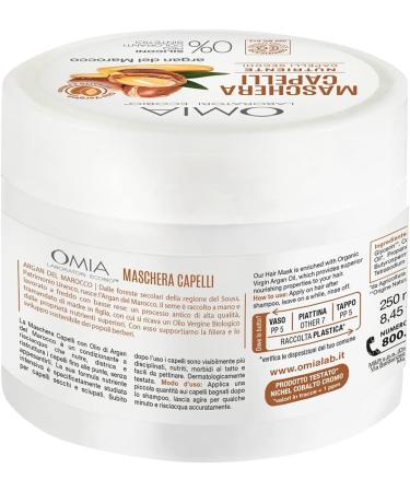  Omia Omia Eco Bio Hair Mask with Argan Oil Restructuring Treatment for Dry and Dull Hair Mask for Frequent Washing Restructuring Action Silicone and SLES Free 250 ml - Buy Online on GoSupps.com