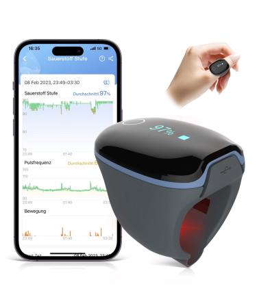 Viatom bluetooth pulseximeter finger o2 and heart rate tracker sleep oxygen monitor portable oxygen device for at home low SP-O2 level monitoring app & PC report ring design - Buy Online on GoSupps.com