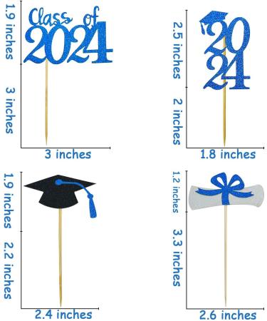 Geanlian 2022 Graduation Cupcake Toppers (72 Pieces) Class of 2022 Cupcake Toppers 2022 Grad Graduation Appetizer Dessert Decoration Picks - Buy Online on GoSupps.com