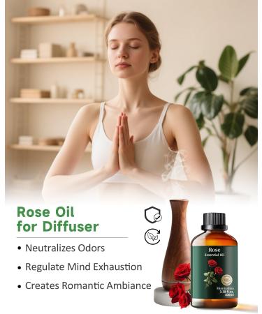 Pure Gardenia & Rose Essential Oil Set Natural Floral Oil Duo for Diffusion Skin Hair Care Perfume Candle Making Laundry & Romantic Atmosphere 2 x 3.38 Fl Oz - Buy Online on GoSupps.com