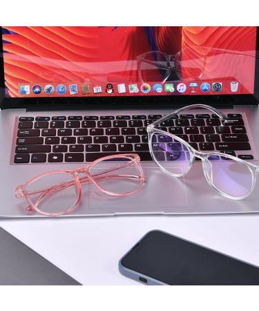 Aomig Blue Light Glasses - 2PC Gaming & Reading Eyewear | Unisex Eye Protection & Tiredness Relief (Pink/White) - Buy Online on GoSupps.com