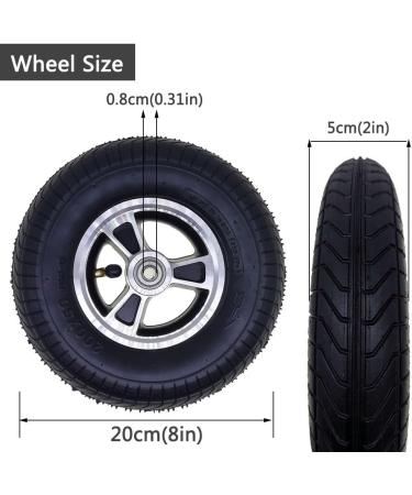 Wheelchair Wheels Wheelchair Front Castor (200x50) 8inch Electric Wheelchair Front Wheels Wheelchair Replacement Wheels Casters Accessories Pneumatic Tires - Buy Online on GoSupps.com