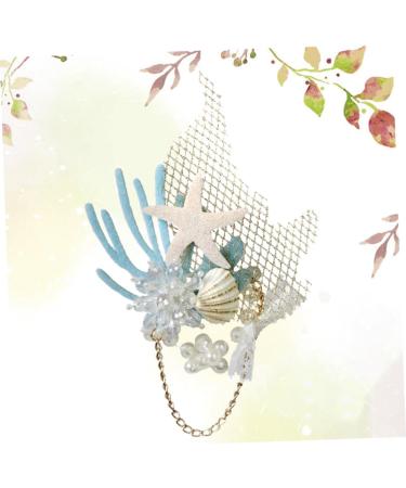 minkissy 1PC pearl hair clips wedding tiara crystal pearl hair clip hair barrette bridal headpieces for wedding headdress beach party hair bride hair clip pearl hair pin Headband shell Miss - Buy Online on GoSupps.com
