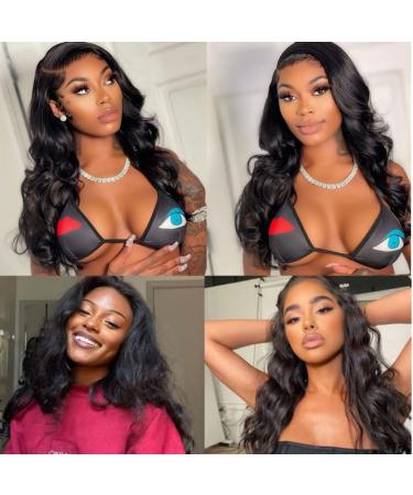 LUMIERE 16 Body Wave Clip In Hair Extensions - Grade 10A Brazilian Remy Human Hair, Natural Black, 8Pcs with 20Clips, Double Wefts for Thick & Soft Hair - Buy Online on GoSupps.com