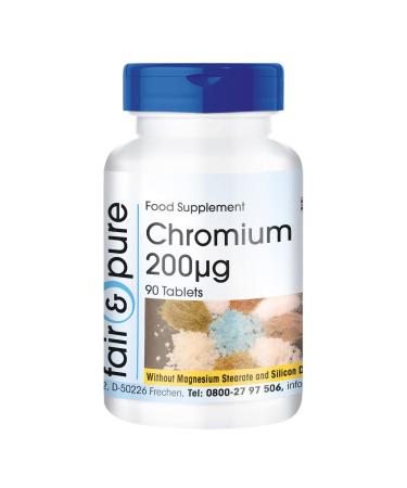Fair & Pure - Chromium picolinate - Contains 200mcg Chromium - Vegan - 90 Tablets