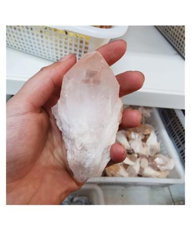 Natural White Quartz Crystals and Crystal specimens Stones and Crystals Quartz Point Raw Stones and Minerals ERBDRGAZ (Size : 60-80g)