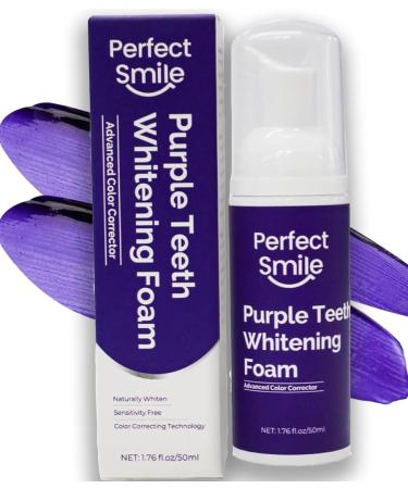 Perfect Smile 1.76oz Purple Teeth Whitening Foam Color Corrector Tooth Stain Removal Smile Booster 50ml