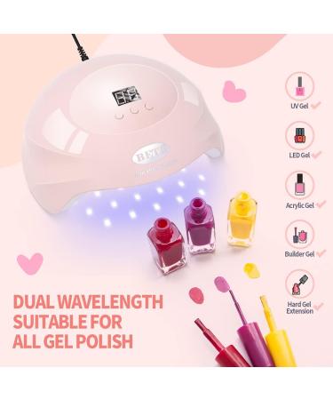 BETE 80W UV LED Nail Lamp for Nail Polish Curing | Infrared Sensor/LCD Display | Professional 36PCS LED Beads | Pink - Buy Online on GoSupps.com