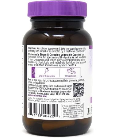 Bluebonnet Nutrition Stress B-Complex 50 Veg Capsules | Boost Energy & Reduce Stress - Buy Online on GoSupps.com