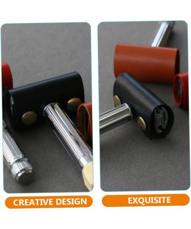 Doitool Leather Razor Cover - Travel Accessory for Razor Head Protection | Synthetic Leather Case for Men | 8.5x4.5cm - Buy Online on GoSupps.com