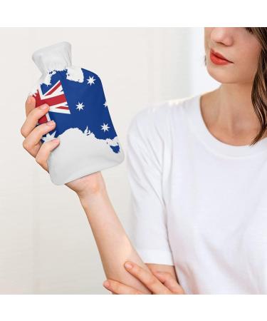 British Flag Hot Water Bottle with Plush Cover - Ideal Hand Warmer for Adults & Children - 26.5x15.3cm - Buy Online on GoSupps.com