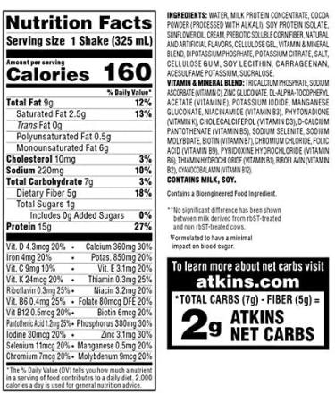 Atkins Gluten Free Dark Chocolate Protein Shake - 8 Count | Low Carb & Delicious - Buy Online on GoSupps.com